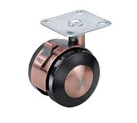 Ruote Piroettanti 4 Confezioni da 50mm rosso della lega di rame zinco mobili Ruote girevoli con Freni e piatto Mobili per Mobili