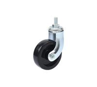 Ruote piroettanti 4 pezzi/lotto 2,5 pollici vite di comando cromata ruota da pranzo in gomma ruote Trolley Silent Wheel Furniture