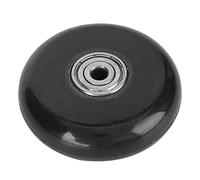 Ruote piroettanti con cuscinetto 608ZZ, ruote in PU da 2,5", funzionamento silenzioso e regolare per auto di piccole dimensioni, ferramenta per porte, 64 x 19 x 6 mm, nero