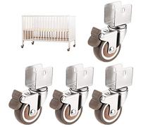 Ruote piroettanti Rotelle for mobili,Ruote for carichi pesanti, Rotelle da 1,5",Ruote girevoli for mobili,Ruote for carichi pesanti con gomma, Piastra di montaggio a U, for supporti for fiori, culle,