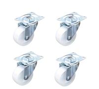 Ruote Piroettanti Rotelle universali for piastre resistenti da 2/4 pezzi con meccanismo di bloccaggio - for i, carrelli, rotelle industriali bianche PP, 1,97"(4pcs Universal wheel)