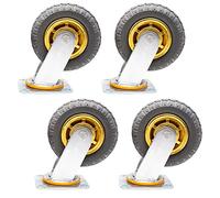 Ruote piroettanti, ruote per mobili industriali, Industrial Furniture Caster Wheels 360 Degree Swivel Rubber Wheel Pack of 4 100-200mm(Universal,100mm)