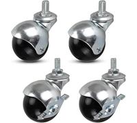 Ruote Piroettanti, Ruote Piroettanti per Mobili da 2 Pollici 50 Mm con Sfera, Ruote Piroettanti in Nylon, Ruote Sferiche, Brake+Universal