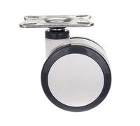 Ruote piroettanti, Ruote/rotelle mediche da 3 pollici, installazione a pannello piatto, doppia ruota in PU, indossabili e silenziose, for carrello ospedaliero, 2 pezzi