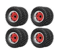 Ruote Pneumatici Da 1,45 Pollici Per FMS Per FCX18 Per FCX24 1/18 | Pneumatici doppio mozzo 1,45 pollici cingoli 1/18 offrono controllo stabile della presa sulla roccia Pneumatici