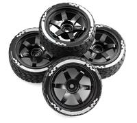 Ruote Pneumatici Da Per Strada Cerchio 65x26mm 1/10 RC Dell'aggiornamento Accessori Modellismo RC