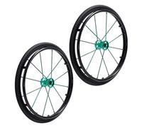 Ruote posteriori for sedia a rotelle sportiva da 24" Ruote in gomma sostitutive for deambulatori universali Cuscinetti a rulli ID 12,7 mm Mozzi in alluminio Pneumatici