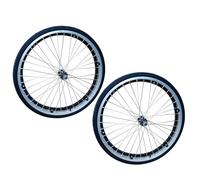 Ruote Posteriori per Sedia a Rotelle 24×1 3/8, 1 Paio di Ruote di Ricambio per Sedia a Rotelle da 24 pollici, Cuscinetto: 14 mm (9/16"), Gonfiabile Pneumatici