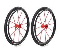 Ruote Posteriori per Sedia a Rotelle da 24 pollici, Ricambio ruota per Carrozzina Sportiva, Accessori per Carrozzina Manuale, Cuscinetto da 1/2" (12,7 mm)(Rouge)