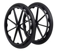 Ruote Posteriori per Sedie a Rotelle da 20-22-24 Pollici, Pneumatico Antiscivolo Solido Non Gonfiabile, Ruota Formata Integralmente con Cuscinetti da 12 mm (1 Set di 2)(51cm/20in)