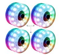 Ruote quadruple per pattini a rotelle, ruote da pattinaggio indoor | 4 pezzi illuminano le ruote dei pattini a rotelle - Ruote di ricambio per pattini ad alta elasticità, resistenti all'usura,