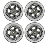 Ruote rotelle di ricambio pattini PU 84mm/82A 4pz + cuscinetti ABEC7 8pz Nils