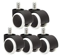 Ruote, rotelle girevoli, 5 pezzi, 50 mm, universali, mute, for sedie da ufficio, ruote girevoli nere e bianche, ruote girevoli a 360 gradi, ruote in plastica