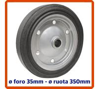 Ruote ruota piena per betoniera elettrica gommata carrello antiforatura ricambi