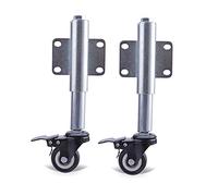 Ruote, ruote per mobili, 2 rulli for cancello Ruote for porta a molla da pollici e 50 mm Robuste con freno for 160 kg silenziose PU Doppio cuscinetto girevole