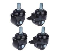 Ruote, ruote per mobili, Ruote 2'' 2.5'' 3'' Filettatura M16 for impieghi gravosi Industriale 300kg-600kg Baricentro basso Girevole silenzioso in nylon con freno 4(2.5inch)