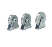 Ruote scorrevoli con scanalatura a U in acciaio inossidabile 304 cuscinetto singolo 635ZZ, puleggia for fune metallica, fissa(40mm)
