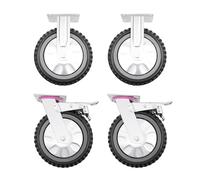 Ruote Sedia Ufficio 4Pcs 8Inch Caster Wheels 600kg Load-bearing Capacity Rolling Casters Transport-helper Trundle Wheels With 2 Brakes