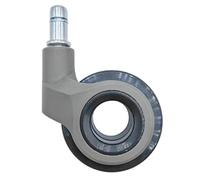 Ruote Sedia Ufficio 5 pezzi di ruote girevoli sottili e concise senza mozzo con anello presa stelo filettato for la sostituzione della sedia da ufficio(Grip Ring Grey)