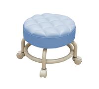 Ruote Sgabello Girevole 1 Pezzi Sgabello Regolabile con Ruote Ergonomic Sedia Ufficio con Ruote per Casa Ufficio Cucina Officina Pedicure(Blue)