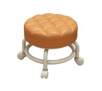 Ruote Sgabello Girevole 1 Pezzi Sgabello Regolabile con Ruote Ergonomic Sedia Ufficio con Ruote per Casa Ufficio Cucina Officina Pedicure(Orange)
