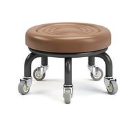 Ruote Sgabello Girevole con Ruote Ruote Girevole Sgabello Piccolo Rotondo Girevole a 360° Sgabelli Rotolanti con Ruote Piccoli per Casa Ufficio(Brown)