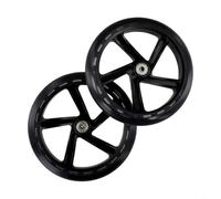 Ruote silenziose in poliuretano con cuscinetti ad alta velocità, rulli di ricambio resistenti all'usura per carrelli, carrelli, mobili, skate, nero trasparente (200 mm x 40 mm traslucido)