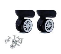 Ruote Trolley Ricambio, Ruote Per Trolley 2 paia di ruote for trolley A09 A57, silenziose girevoli sinistra e destra, fai da te, parti ricambio valigie(WHITE)