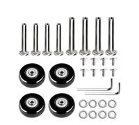 Ruote Trolley Ricambio, Ruote Per Trolley Kit di riparazione e sostituzione assi for ruote silenziose valigie, 4 pezzi/set, diametro 40 mm/50 mm/60 mm(70mm-24mm-4 Wheels)