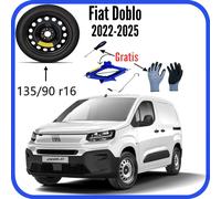 Ruotino Di Scorta 135/90 r16 Fiat Doblo Cric + Chiave Sacca Guanti Cacciavite 16