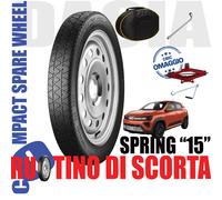 Ruotino di scorta 15" Dacia Spring Cric Omaggio + Chiave Sacca Linea Eco SS