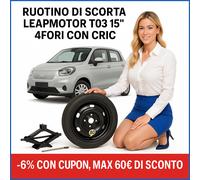 Ruotino di scorta 15 Pollici x Leapmotor T03 ✅ con cric incluso ️ Affare