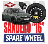 Ruotino di scorta 16" Dacia Sandero Stepway 4 Fori con Cric e Astuccio R16 Promo