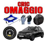 Ruotino di scorta 16" Dacia Sandero Stepway 4 Fori Cric Sacca Guanti R16 DOT 25