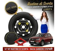 Ruotino di scorta 16" Dacia Sandero Stepway Cric Sacca DOT 2025 125/80R16 NEW
