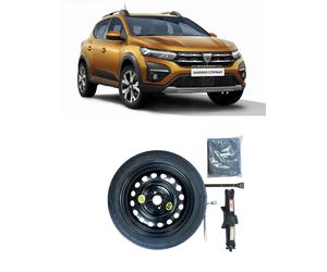 Ruotino di Scorta 16" per Dacia Sandero Stepway con Cric chiave e Sacca