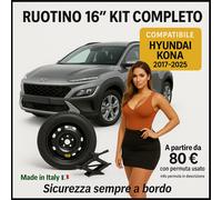 Ruotino di Scorta 16" per La Hyundai Kona Cric Omaggio 125/80R16 dot 2023-2025