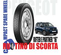 Ruotino Di Scorta 16" Per Peugeot Rifter E Partner Dal 2018 135/90 R16