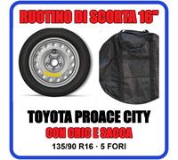Ruotino Di Scorta 16" Toyota Proace City 135/90 R16 Con Cric E Sacca