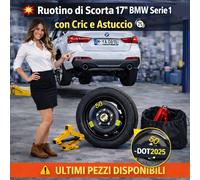 Ruotino di Scorta 17" Bmw serie 1 2015 con Cric e Astuccio Dot 2025 Pronto