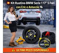 Ruotino di Scorta 17" Bmw serie 1 2023 con Cric e Astuccio Dot 2025 Pronto