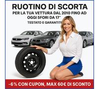 Ruotino di scorta 17" Dacia Duster 17 E con Cric e Astuccio R17 DOT 25 Risparmia