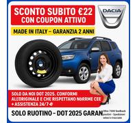 Ruotino di scorta 17" Dacia Duster 5 Fori R17 DOT 2025 Subito Disponibile Italia