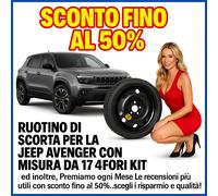 Ruotino di scorta 17" Jeep Avenger 4 Fori R17 DOT 2025 Scontato Emergenza Auto