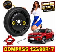 Ruotino di scorta 17" Jeep Compass 5 Fori Cric DOT 2025 155/90R17 2017-2026 Top