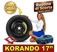 Ruotino di scorta Robusto 17" Kgm Korando 5x112 Cric DOT 25 Acciaio Premium Top