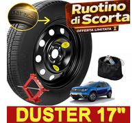 Ruotino di scorta 17" Per Dacia Duster Con CRIC 2T OMAGGIO e ASTUCCIO 135/80 R17