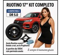 Ruotino di scorta 17" Per Dr 4.0 5.0 cric Crick 1 in omaggio Ruota