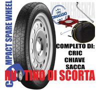 Ruotino Di Scorta 17" Per Fiat Grande Panda La Prima Con Cric Chiave Sacca 4x108