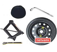 Ruotino di Scorta per Fiat 500 Abarth originae 16"+ CRIC+CHIAVE+SACCA